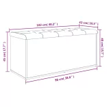 betonszürke szerelt fa tárolópad 102 x 42 x 45 cm