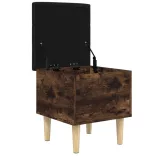 füstös tölgy színű szerelt fa tárolópad 42x42x46 cm