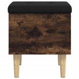 füstös tölgy színű szerelt fa tárolópad 42x42x46 cm