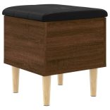 barna tölgy színű szerelt fa tárolópad 42x42x46 cm