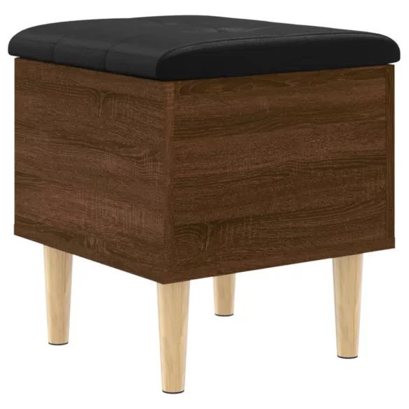 barna tölgy színű szerelt fa tárolópad 42x42x46 cm