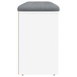 fehér szerelt fa cipőtároló pad 102 x 32 x 50 cm