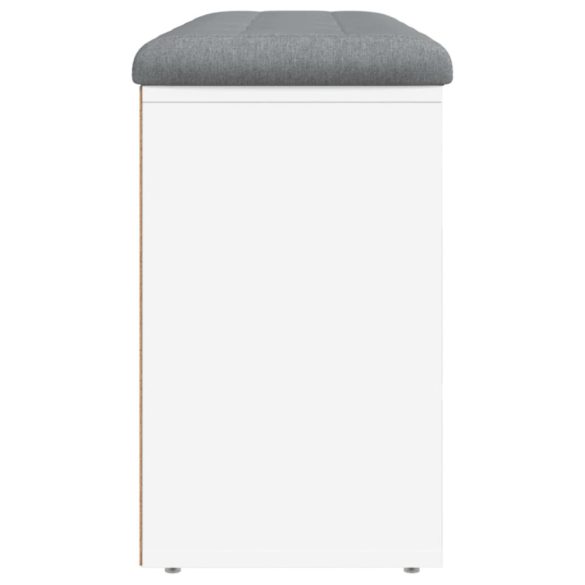 fehér szerelt fa cipőtároló pad 102 x 32 x 50 cm