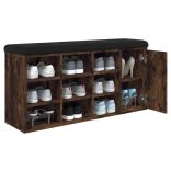 füstös tölgy színű szerelt fa cipőpad 102 x 32 x 50 cm