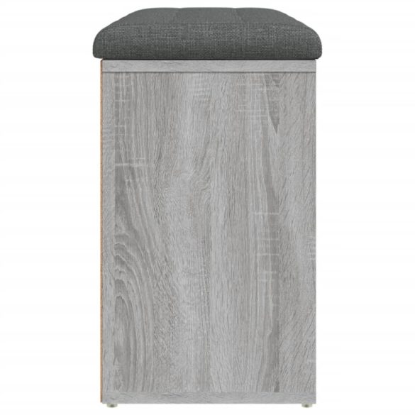 szürke sonoma színű szerelt fa cipőtároló pad 82 x 32 x 50 cm