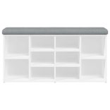 fehér cipőpad 102 x 32 x 50 cm rétegelt fából