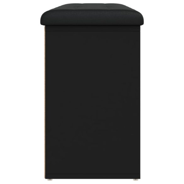 fekete szerelt fa cipőtároló pad 102 x 32 x 50 cm