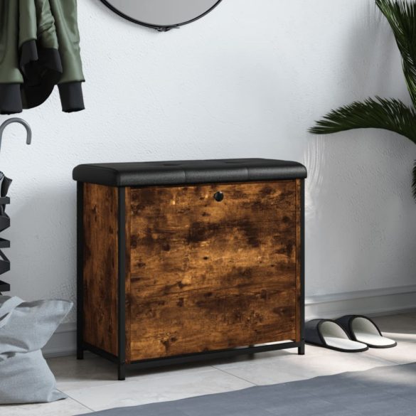 füstös tölgy színű cipőpad lehajtható fiókkal 62 x 32 x 56 cm