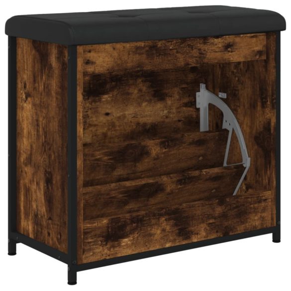 füstös tölgy színű cipőpad lehajtható fiókkal 62 x 32 x 56 cm