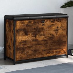   füstös tölgy színű cipőpad lehajtható fiókkal 82x32x56 cm