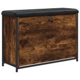 füstös tölgy színű cipőpad lehajtható fiókkal 82x32x56 cm