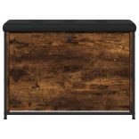 füstös tölgy színű cipőpad lehajtható fiókkal 82x32x56 cm