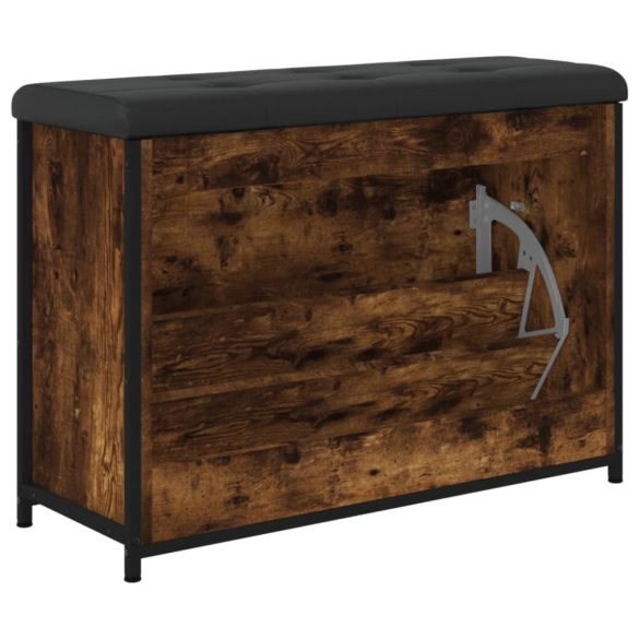 füstös tölgy színű cipőpad lehajtható fiókkal 82x32x56 cm