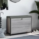 szürke sonoma színű cipőpad lehajtható fiókkal 82x32x56 cm