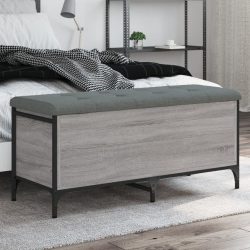   szürke sonoma színű szerelt fa tárolópad 102 x 42 x 45 cm