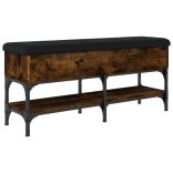 füstös tölgy színű szerelt fa cipőpad 102 x 32 x 45 cm