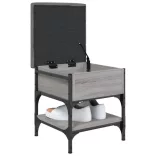 szürke sonoma színű szerelt fa cipőtároló pad 42 x 42 x 45 cm