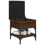 barna tölgy színű szerelt fa cipőtároló pad 42 x 42 x 45 cm