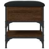 barna tölgy színű szerelt fa cipőtároló pad 42 x 42 x 45 cm