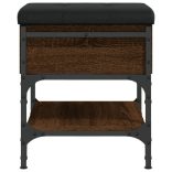 barna tölgy színű szerelt fa cipőtároló pad 42 x 42 x 45 cm