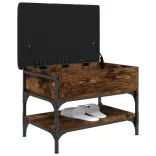 füstös tölgy színű szerelt fa cipőpad 62 x 42 x 45 cm