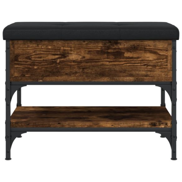 füstös tölgy színű szerelt fa cipőpad 62 x 42 x 45 cm