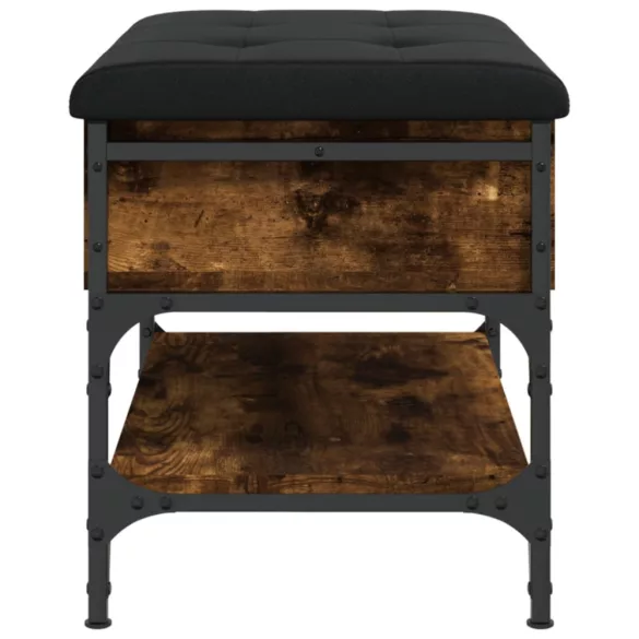 füstös tölgy színű szerelt fa cipőpad 62 x 42 x 45 cm