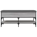 szürke sonoma színű szerelt fa cipőtároló pad 102 x 42 x 45 cm