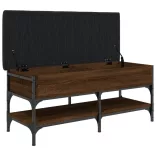 barna tölgy színű szerelt fa cipőpolc 102 x 42 x 45 cm