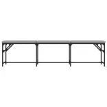 világosszürke acél és szövet étkezőpad 186 x 32 x 45 cm