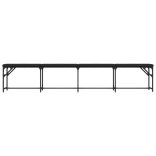 fekete acél és műbőr étkezőpad 248 x 32 x 45 cm