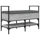 szürke sonoma színű cipőtároló pad 85,5 x 42 x 57,5 cm