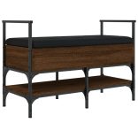 barna tölgy színű szerelt fa cipőtároló pad 85,5 x 42 x 57,5 cm