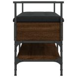 barna tölgy színű szerelt fa cipőtároló pad 85,5 x 42 x 57,5 cm