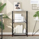 szürke sonoma színű szerelt fa könyvespolc 50 x 33 x 82 cm