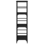 fekete szerelt fa könyvespolc 50 x 33 x 117,5 cm