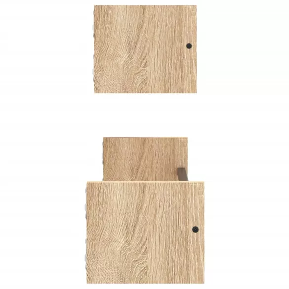 2 db sonoma tölgy fali polc rúddal 60 x 16 x 14 cm