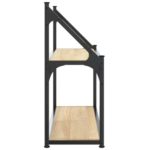 kétszintes sonoma tölgyfa fali polc 60 x 21 x 51 cm