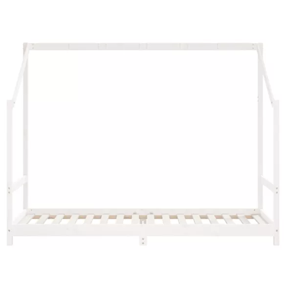 fehér tömör fenyőfa gyerekágykeret 80 x 200 cm