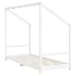 fehér tömör fenyőfa gyerekágykeret 80 x 200 cm