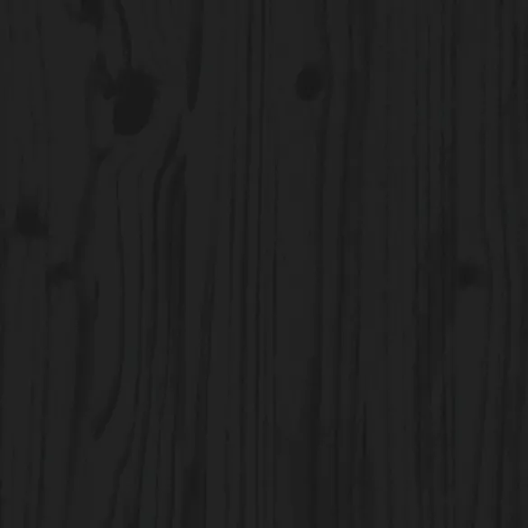 fekete tömör fenyőfa gyerekágykeret 90 x 200 cm