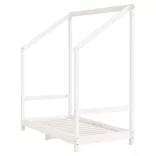 fehér tömör fenyőfa gyerekágykeret 70 x 140 cm