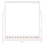 fehér tömör fenyőfa gyerekágykeret 70 x 140 cm