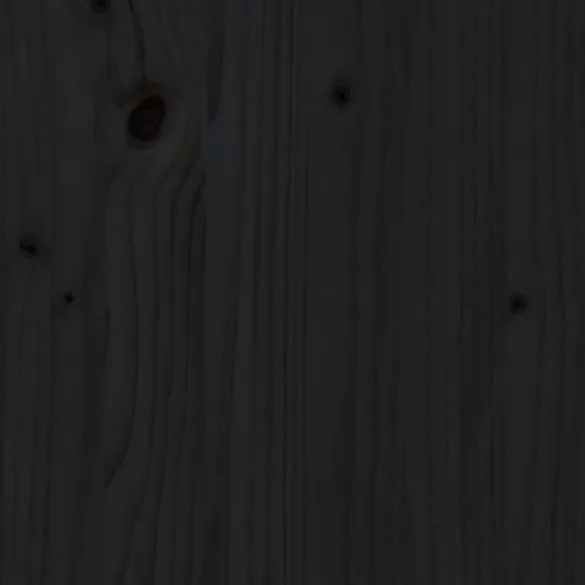 fekete tömör fenyőfa gyerekágykeret 80 x 160 cm