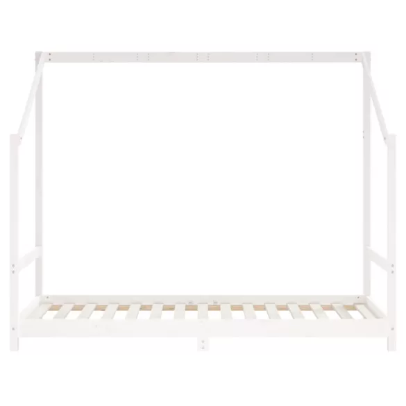 fehér tömör fenyőfa gyerekágykeret 90x190 cm