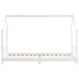 fehér tömör fenyőfa gyerekágykeret 90 x 200 cm