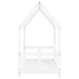 fehér tömör fenyőfa gyerekágykeret 70 x 140 cm