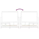 fehér tömör fenyőfa gyerekágykeret 70 x 140 cm