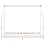 fehér tömör fenyőfa gyerekágykeret 80 x 160 cm