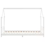 fehér tömör fenyőfa gyerekágykeret 90x190 cm